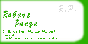 robert pocze business card